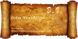 Doba Viviána névjegykártya